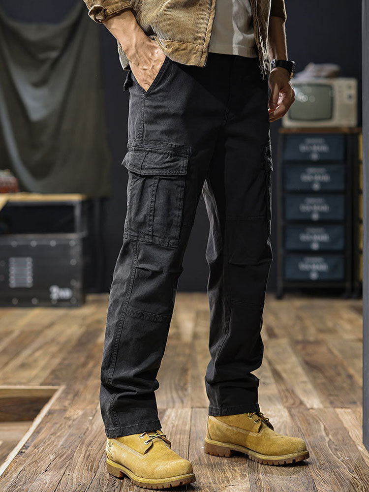 Herren | Men's Straight-Fit Cargo Pants with Multiple Pockets