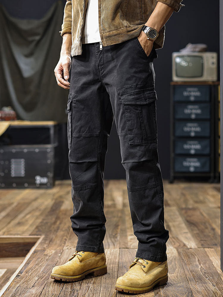 Herren | Men's Straight-Fit Cargo Pants with Multiple Pockets