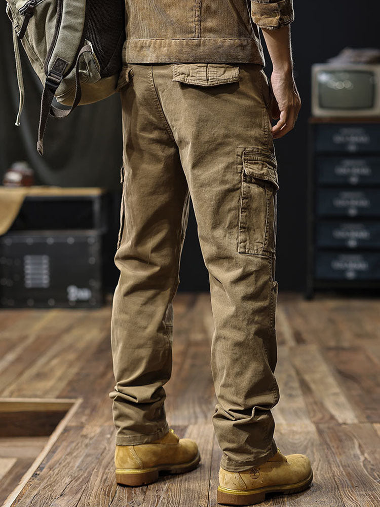 Herren | Men's Straight-Fit Cargo Pants with Multiple Pockets