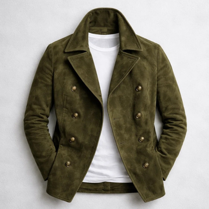 Morris | Double-Breasted Suede Coat