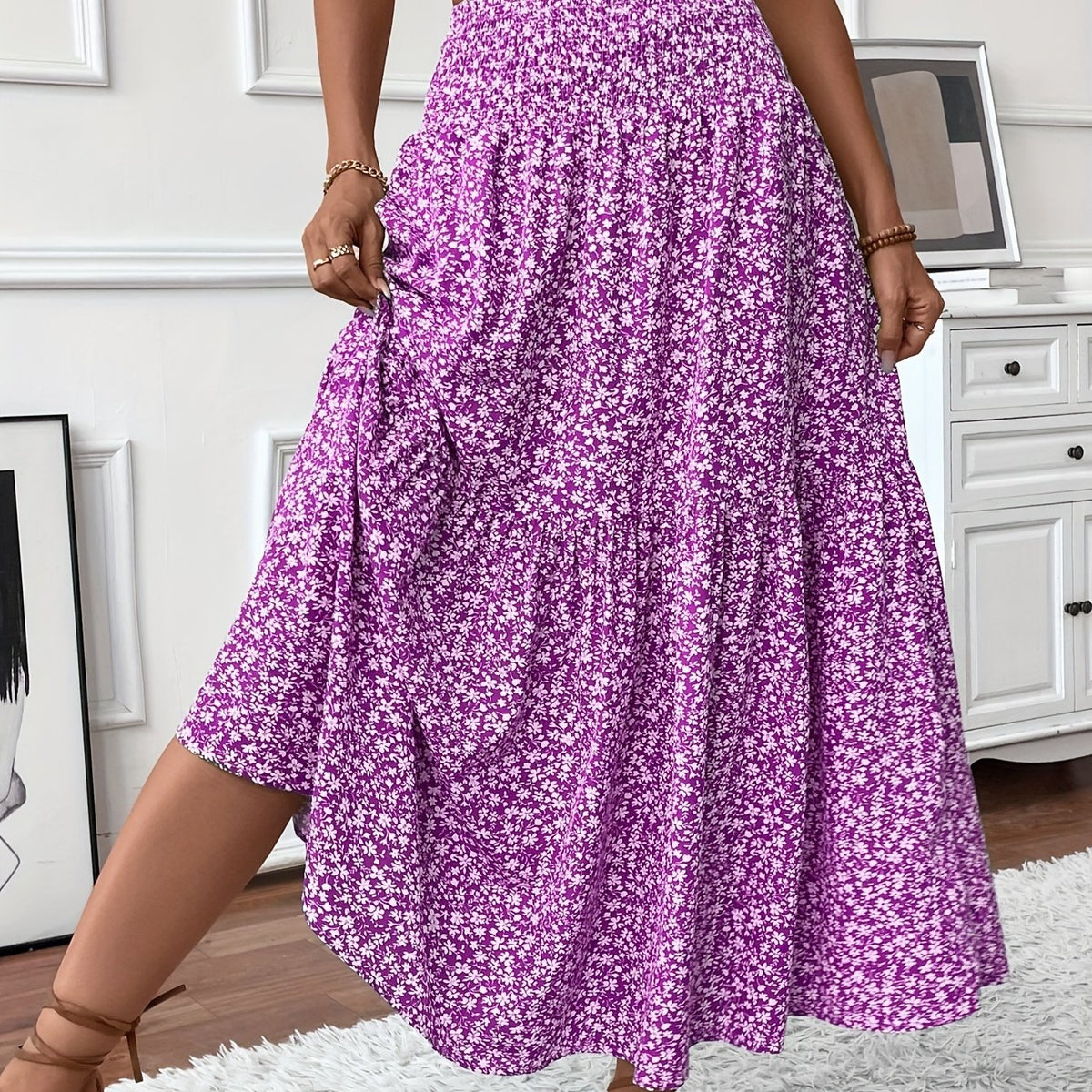 Elena Ditsy Floral Skirt