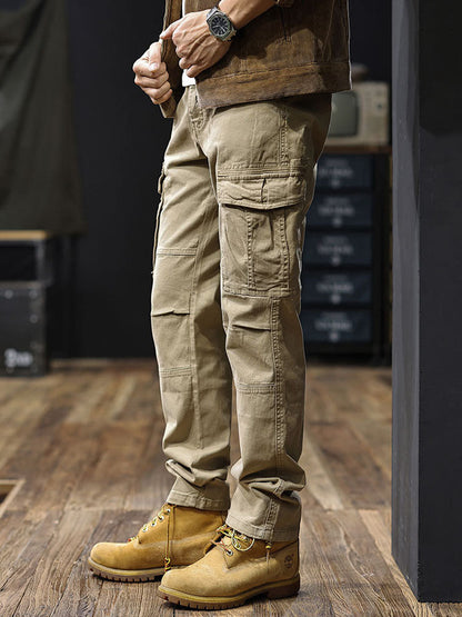 Herren | Men's Straight-Fit Cargo Pants with Multiple Pockets
