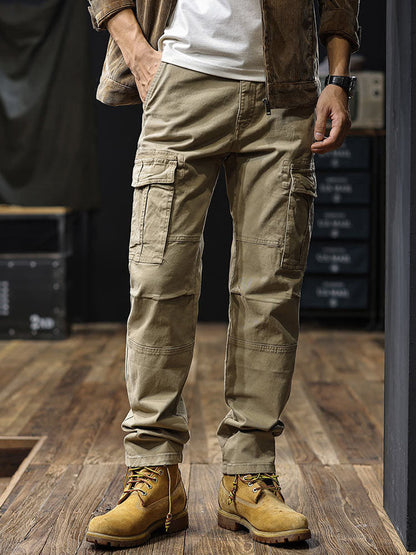 Herren | Men's Straight-Fit Cargo Pants with Multiple Pockets