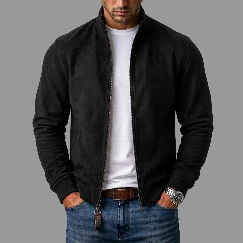Varel | Suede bomber jacket
