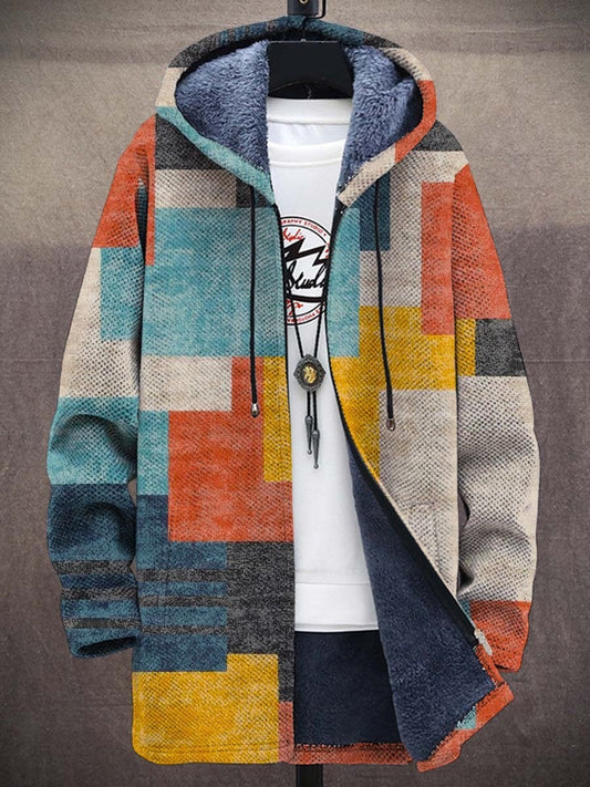 Nami | Sherpa-Lined Cardigan with Japanese Art Print