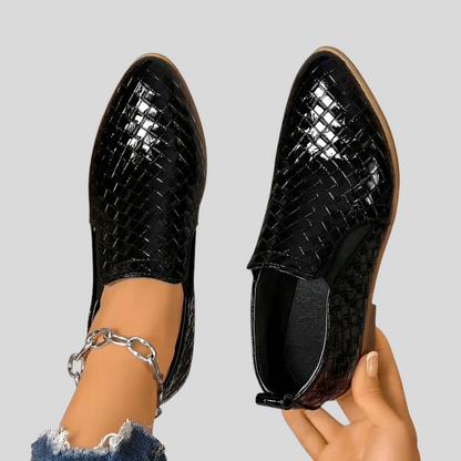 Éliane | Braided Ankle Boots with Block Heel