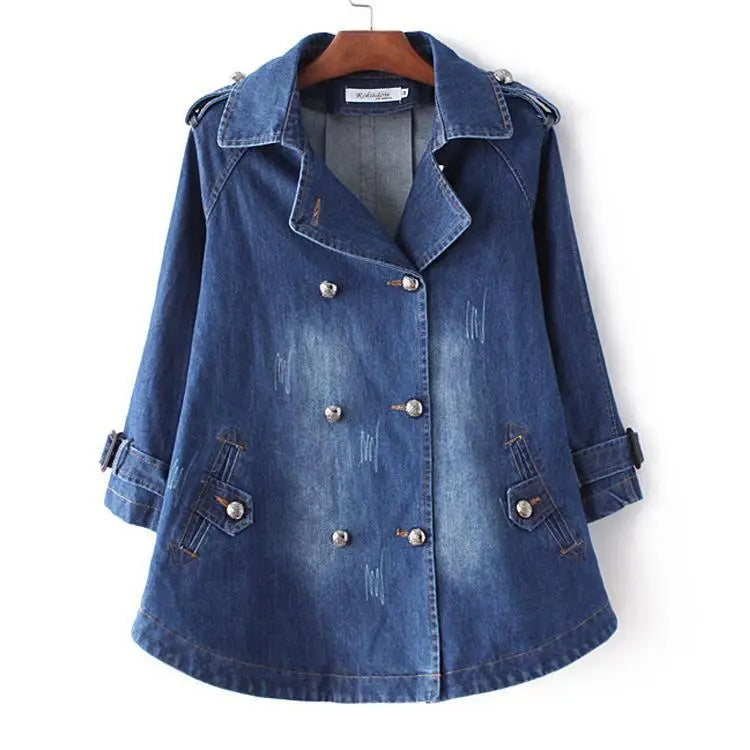 Everyday Denim Cape Coat