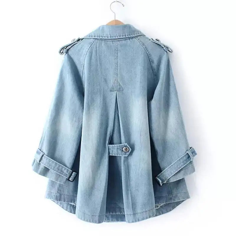 Everyday Denim Cape Coat