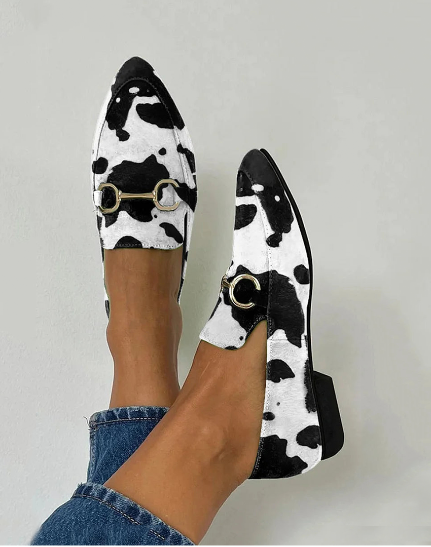 Anna | Loafers with print and buckle detail