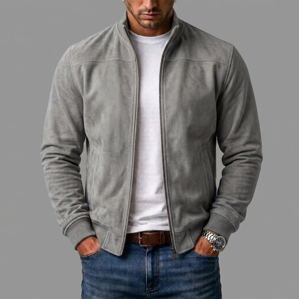 Varel | Suede bomber jacket
