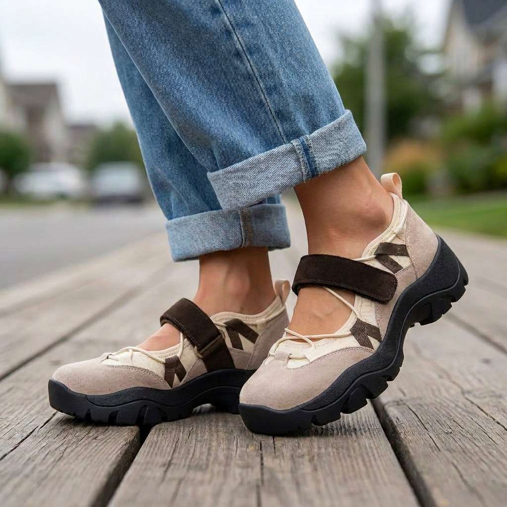 Velina | Comfortable loafers with a velcro fastening