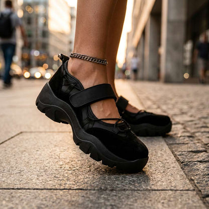 Velina | Comfortable loafers with a velcro fastening