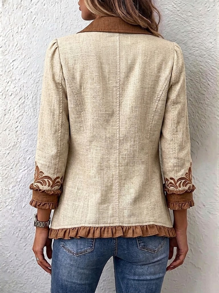 Isabelle | Vintage Bohemian Floral Pleated Coat