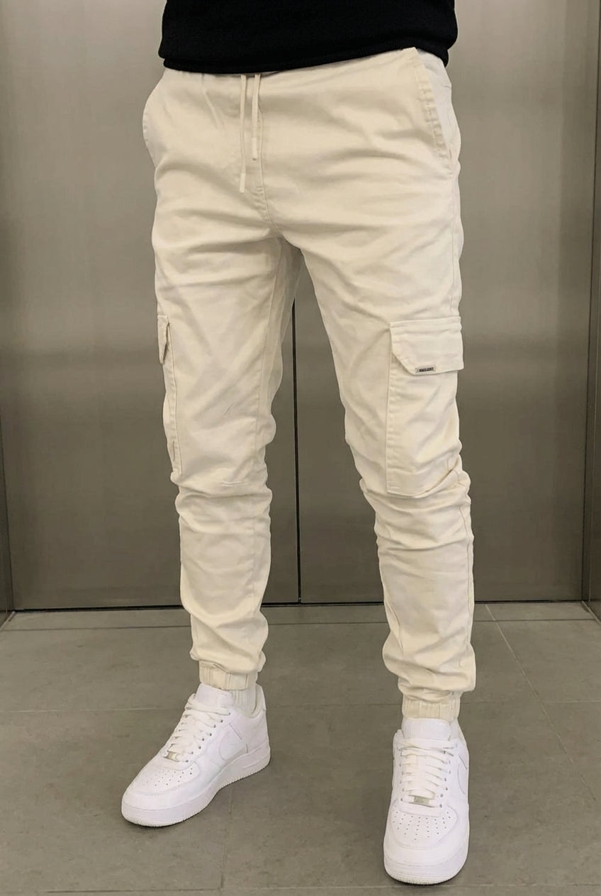 Revley Cargo Jogger - Cream